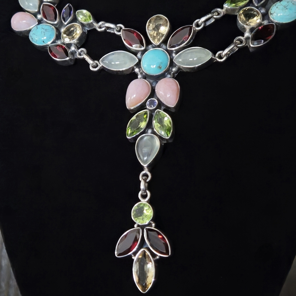 NICKY BUTLER RAJ LIMITED EDITION 925 Sterling Silver Designer Necklace Turquoise - Picture 12 of 16